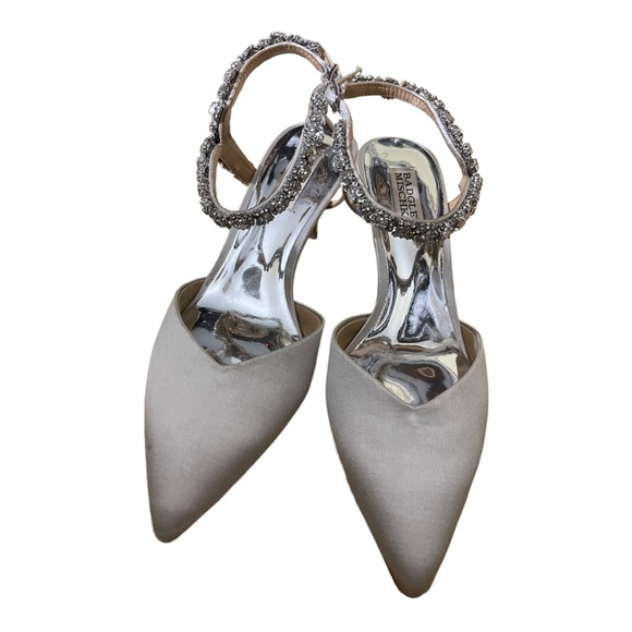 Badgley Mischka galaxy Crystal embellished evening shoe size 7 used - Picture 7 of 10